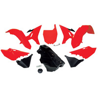 Rtech Plastics Kit for Yamaha YZ 125 X 2020-2021 Neon Red/Black (Duc)