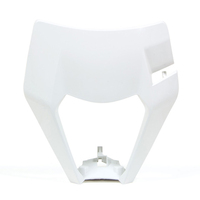 Rtech Headlight Surround for KTM 250 EXC 2017-2020 White (SIX DAYS) Front 