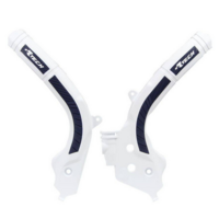 Rtech Frame Protectors for Husqvarna TC 250 2014-2021 White/Blue