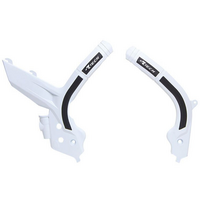 Rtech Frame Protectors for KTM 450 SX-F Factory Edition 2018-2021 White/Black