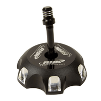 RHK Alloy Tank Cap for Kawasaki KX 112 Supermini 2022 >Black