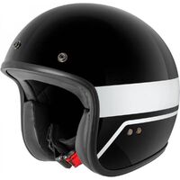 Rjays Trophy Helmet Gloss Black/White With Studs 