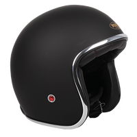 RXT Helmet Open Face Classic Matt Black No Studs
