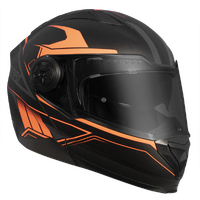 RXT Helmet 909 Flip-Up Matt Black/Neon Orange