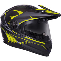 RXT Helmet 909P Safari Matt Black/Fluro Yellow