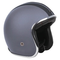 RXT Helmet A611C Classic Matt Grey Black No Stud