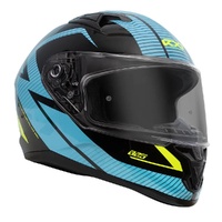 RXT Helmet 825 Street 2 Suzuka Gloss Black Blu Fluro