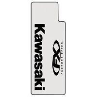 Factory FX Upper Fork Kawasaki Clear With Black Kawasaki Logo (06-38104)