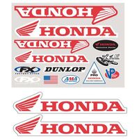 Factory FX Iron-On Sponsor Kit Honda (08-82310)