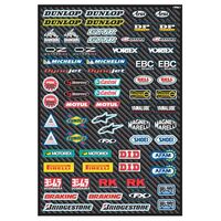 Factory FX OEM Sticker Sheet Sport Bike Micro Sponsor (15-68002)