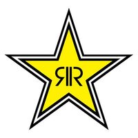 Factory FX Die Cut Sticker 12" Rockstar Logo (15-94730)