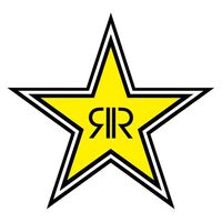 Factory FX Die Cut Sticker 12" Rockstar Logo (15-94730)