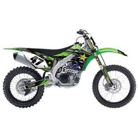 Factory FX Rockstar Shroud Sticker Kit for Kawasaki KX250 2003-2012 (18-14120)