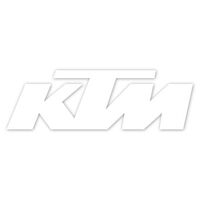 Factory FX Die Cut Sticker 12" KTM White (19-94550)
