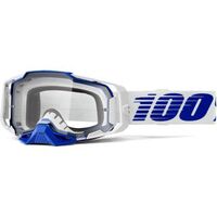 100% Armega Goggles Blue - Clear Lens