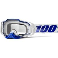 100% Armega Goggles Blue - Clear Lens