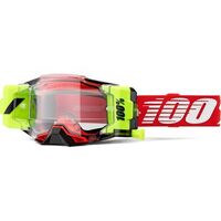 100% Armega FORECAST Goggles Red - Clear Lens