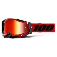 100% Racecraft2 Goggles Red Mirror Red Lens