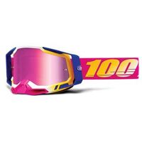100% Racecraft2 Goggles Mission Mirror Pink Lens