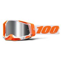 100% Racecraft2 Goggles Orange Mirror Silver Flash Lens