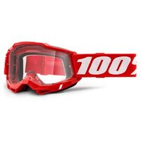 100% Accuri 2 Goggles Red Clear Lens