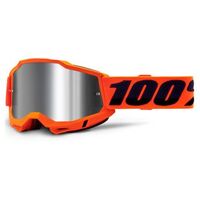 100% Accuri 2 Goggles Neon Orange Mirror Silver Lens