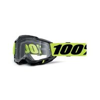 100% ACCURI 2 OTG Goggles Neon Yellow - Clear Lens