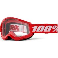 100% STRATA 2 Goggles Red - Clear Lens