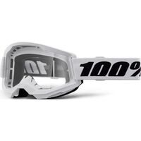 100% STRATA 2 Goggles White - Clear Lens