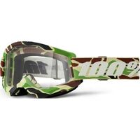100% STRATA 2 Goggles War Camo - Clear Lens