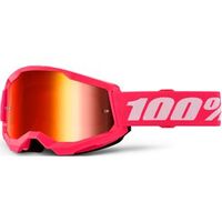 100% STRATA 2 Goggles Pink - Mirror Red Lens