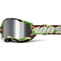 100% STRATA 2 Goggles War Camo-Mirror Sil Lens