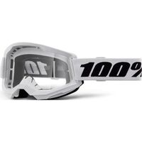 100% STRATA 2 JUNIOR Goggles Wht-Clear Lens