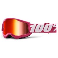 100% Strata2 Youth Goggles Fletcher Mirror Red Lens