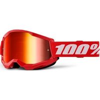 100% STRATA 2 JUNIOR Goggles Red-Mir Red Lens