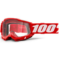 100% Accuri 2 Goggles Red Clear Lens