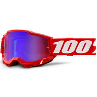 100% Accuri 2 Goggles Red Red Blue Lens