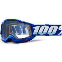 100% Accuri 2 Enduro Moto Goggles Blue Clear Lens