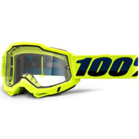 100% Accuri 2 Enduro Moto Goggles Yellow Clear Lens