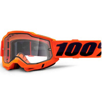 100% Accuri 2 Enduro Moto Goggles Orange Clear Lens