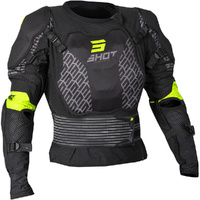Shot Racing Gear Optimal 2.0 Black/Neon Yellow Kids Body Armour