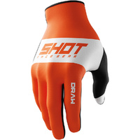 Shot Racing Gear Gloves 2026 Draw Sky Orange Kids 