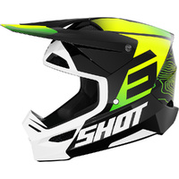 Shot Racing Gear Helmet 2026 Furious Apex Neon Yellow Gloss Kids 