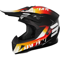 Shot Racing Gear Helmet 2026 Pulse X-treme Orange/Red Gloss Kids 
