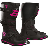 Shot Racing Gear Boots Racing 2 Black/Pink PeeWee 