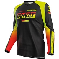 Shot Racing Gear Jersey 2026 Draw Block Neon Yellow Kids 