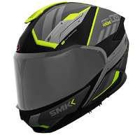 SMK Gullwing Helmet Tekker Matt Black Grey Yellow 