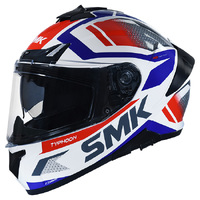 SMK Typhoon Helmet Thorn Matt White Red Grey 