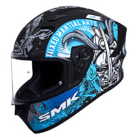 SMK Stellar Helmet Samurai Matt Black Grey Blue