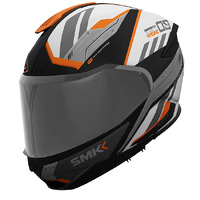 SMK Gullwing Helmet Tekker Matt Black White Orange 